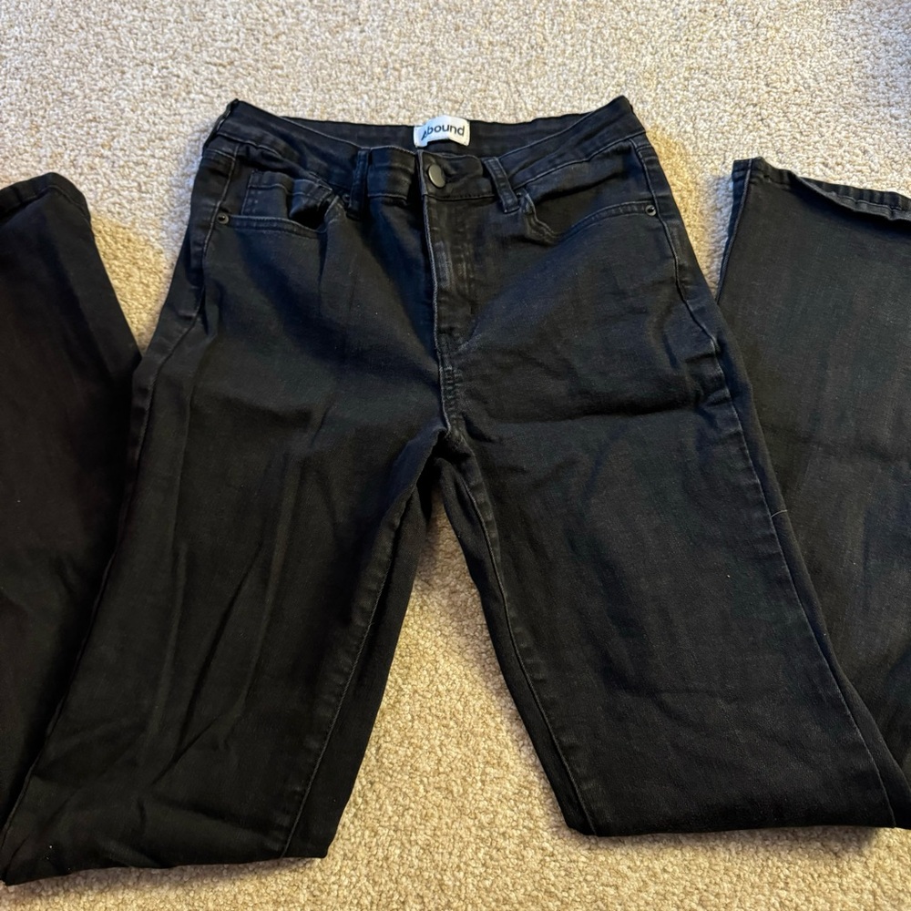 black flare jeans